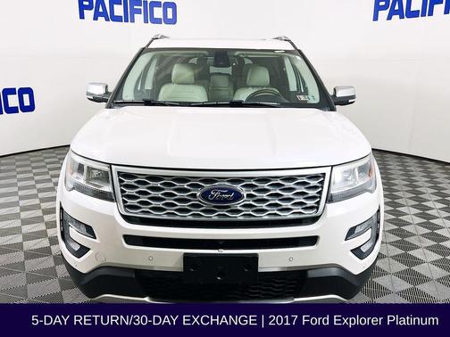 White Platinum Clearcoat Metallic 2017 Ford Explorer Platinum