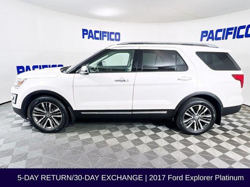 White Platinum Clearcoat Metallic 2017 Ford Explorer Platinum