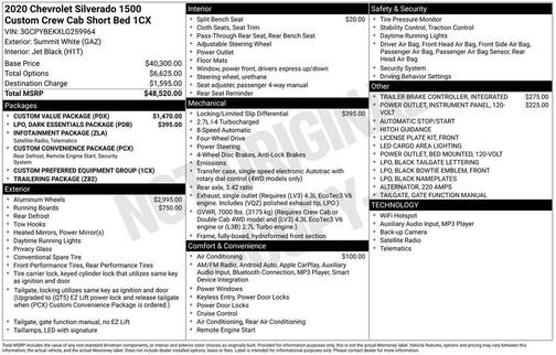 2020 Chevrolet Silverado 1500 Custom