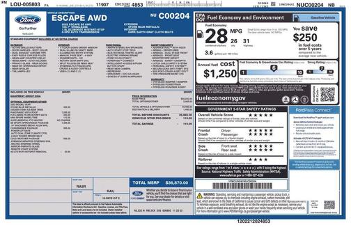 Blue Metallic 2022 Ford Escape SE