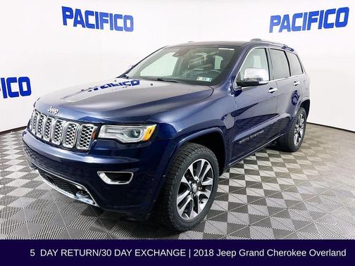 True Blue Pearlcoat 2018 Jeep Grand Cherokee Overland