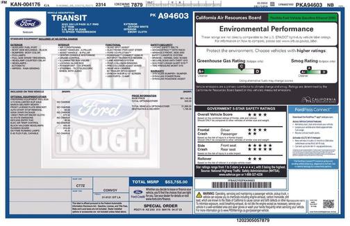 Oxford White 2023 Ford Transit-350 XLT