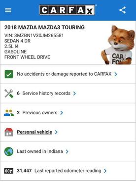 2018 Mazda Mazda3 Touring