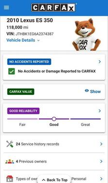2010 Lexus ES 350 Base