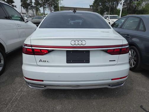 Glacier White Metallic 2019 Audi A8 L 55