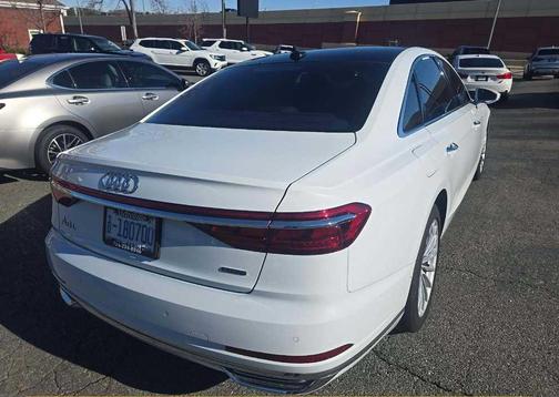 Glacier White Metallic 2019 Audi A8 L 55