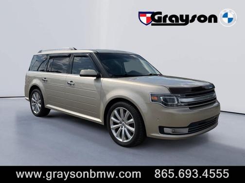White Gold Metallic 2018 Ford Flex Limited w/EcoBoost