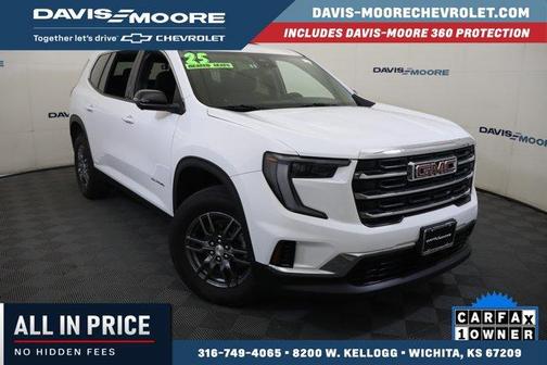 Summit White 2025 GMC Acadia Elevation