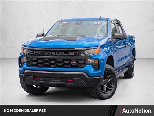 Glacier Blue Metallic 2022 Chevrolet Silverado 1500 Custom Trail Boss