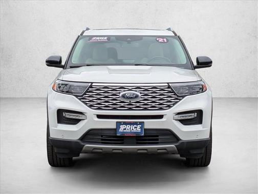 Star White Metallic Tri-Coat 2021 Ford Explorer Platinum