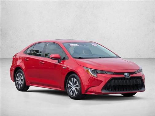 Barcelona Red Metallic 2021 Toyota Corolla Hybrid LE