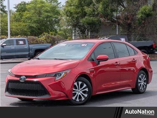 Barcelona Red Metallic 2021 Toyota Corolla Hybrid LE