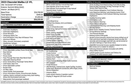 2023 Chevrolet Malibu 1LS