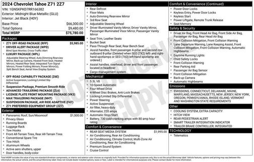 2024 Chevrolet Tahoe 4WD Z71
