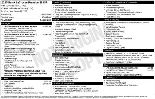2015 Buick LaCrosse Premium II