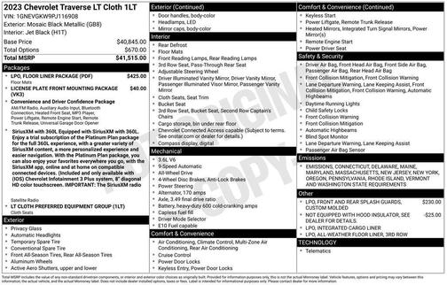 2023 Chevrolet Traverse LT Cloth