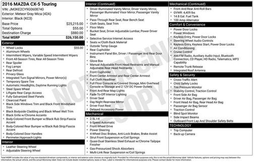2016 Mazda CX-5 Touring