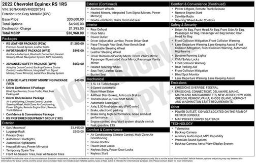2022 Chevrolet Equinox FWD RS