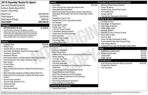 2015 Hyundai Santa Fe Sport 2.4L