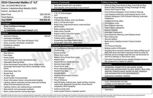 2024 Chevrolet Malibu FWD 1LT