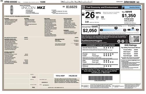 2013 Lincoln MKZ Base