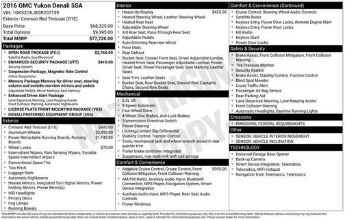 2016 GMC Yukon Denali