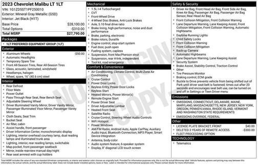 2023 Chevrolet Malibu FWD 1LT