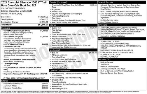 2024 Chevrolet Silverado 1500 LT Trail Boss