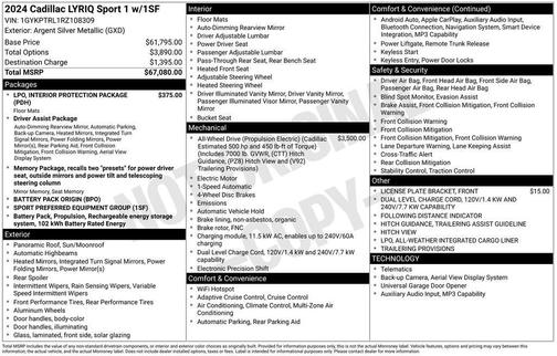 2024 Cadillac LYRIQ Sport