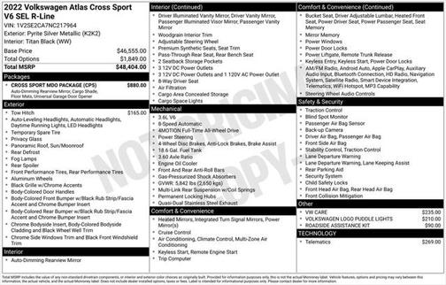 2022 Volkswagen Atlas Cross Sport 3.6L V6 SEL R-Line