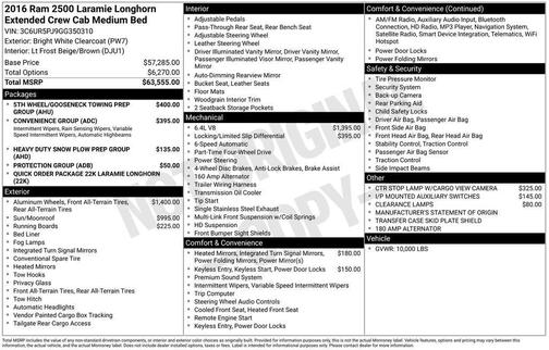 2016 RAM 2500 Longhorn