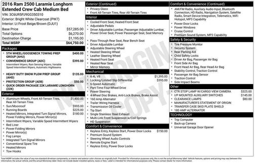 2016 RAM 2500 Longhorn