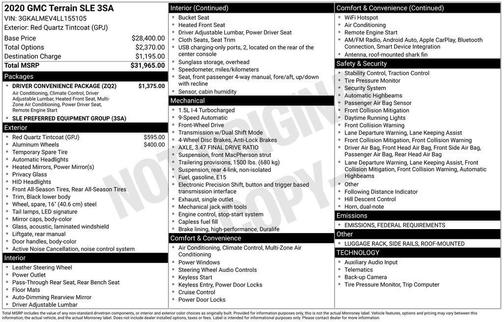 2020 GMC Terrain SLE