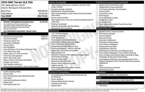 2020 GMC Terrain SLE