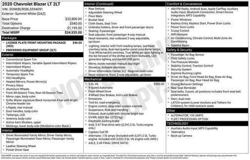 2020 Chevrolet Blazer 2LT