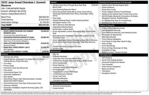 2023 Jeep Grand Cherokee L Summit Reserve