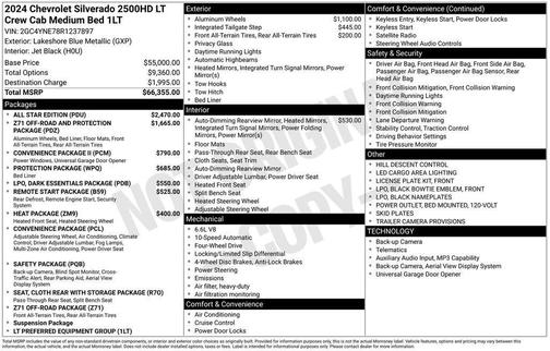 Blue 2024 Chevrolet Silverado 2500 LT