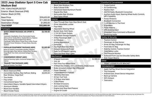 2023 Jeep Gladiator Sport S