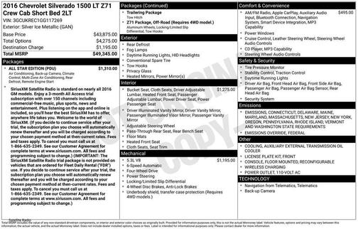 2016 Chevrolet Silverado 1500 2LT