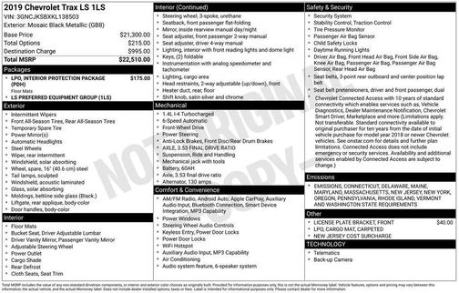 2019 Chevrolet Trax LS