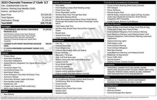 2023 Chevrolet Traverse LT Cloth