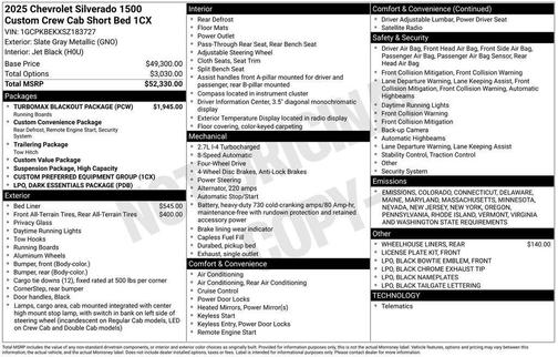 2025 Chevrolet Silverado 1500 Custom