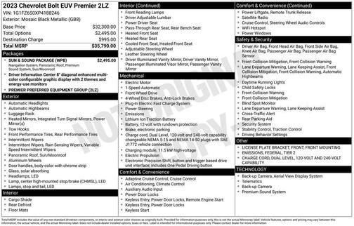 2023 Chevrolet Bolt EUV FWD Premier