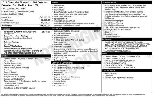 2024 Chevrolet Silverado 1500 Custom