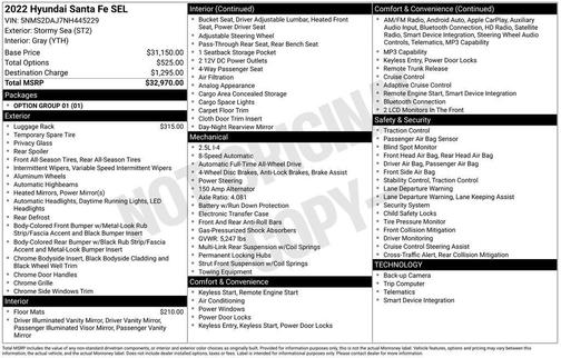 2022 Hyundai SANTA FE SEL 2.4