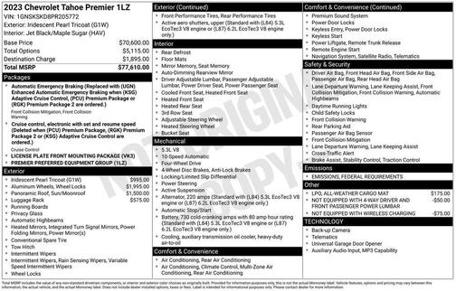 2023 Chevrolet Tahoe Premier