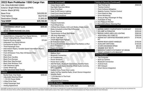 2022 RAM ProMaster 1500 Base