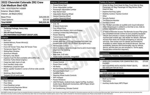 2022 Chevrolet Colorado ZR2