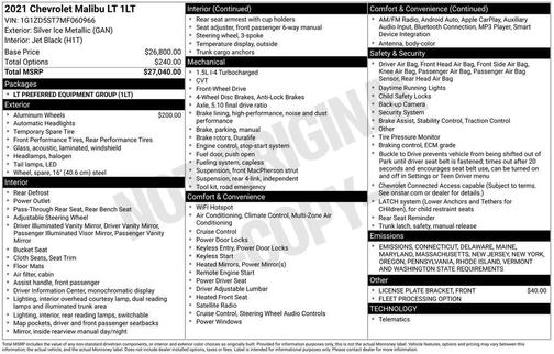 2021 Chevrolet Malibu FWD LT