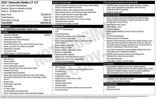 2021 Chevrolet Malibu FWD LT